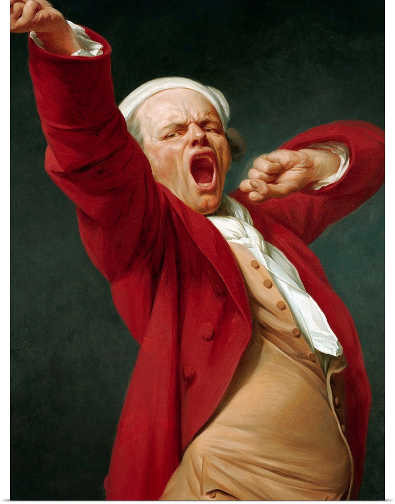 Joseph Ducreux (French, 1735-1802), Self-Portrait, Yawning, 1783, oil on canvas, 114.3 x 88.9 cm (45 x 35 in), The J. Paul...