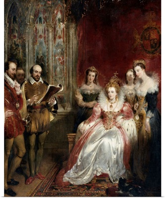 Shakespeare Reading To Queen Elizabeth I By John James Chalon