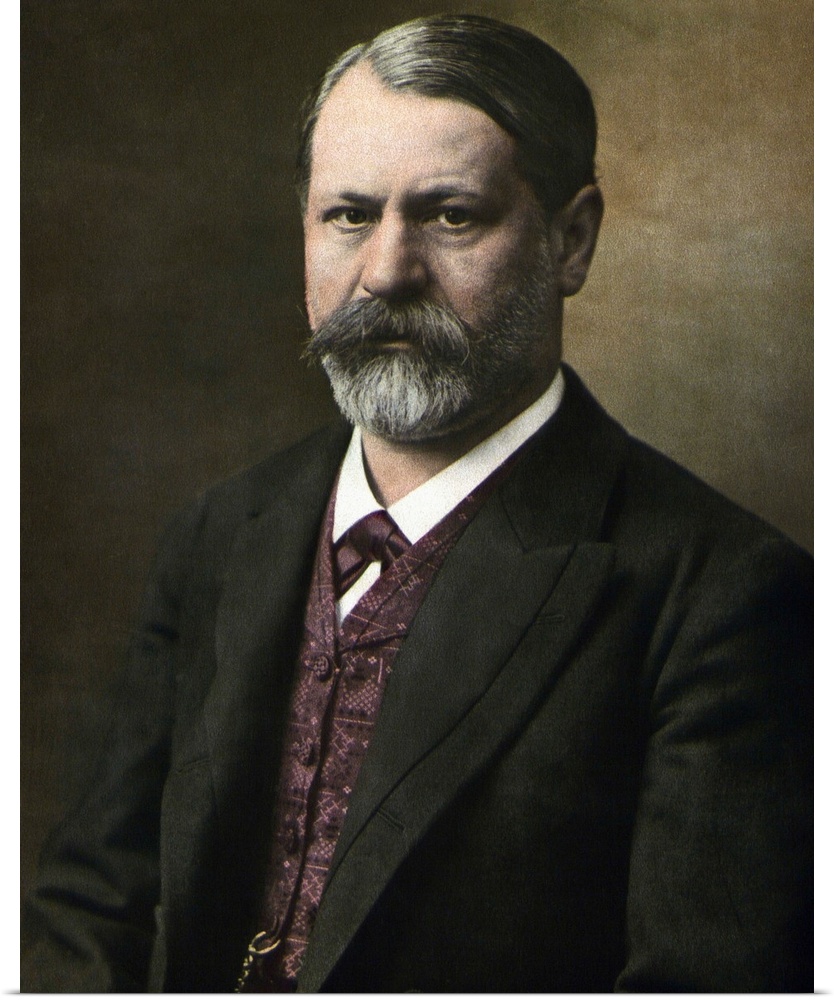Sigmund Freud (1856-1939). Half Length photograph taken in his middle years. Undated photograph.