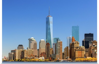 Skyline of New York with one World Trade Center