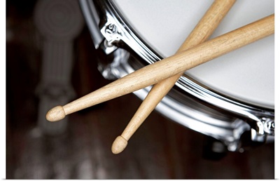 Snare Drum And Drumsticks