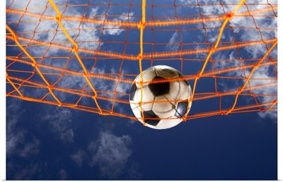 Soccer Ball Going Into Goal Net