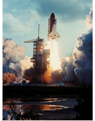 Space Shuttle Challenger Lifting Off