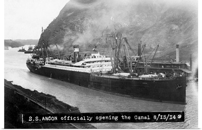 SS Ancon At The Opening Of The Panama Canal