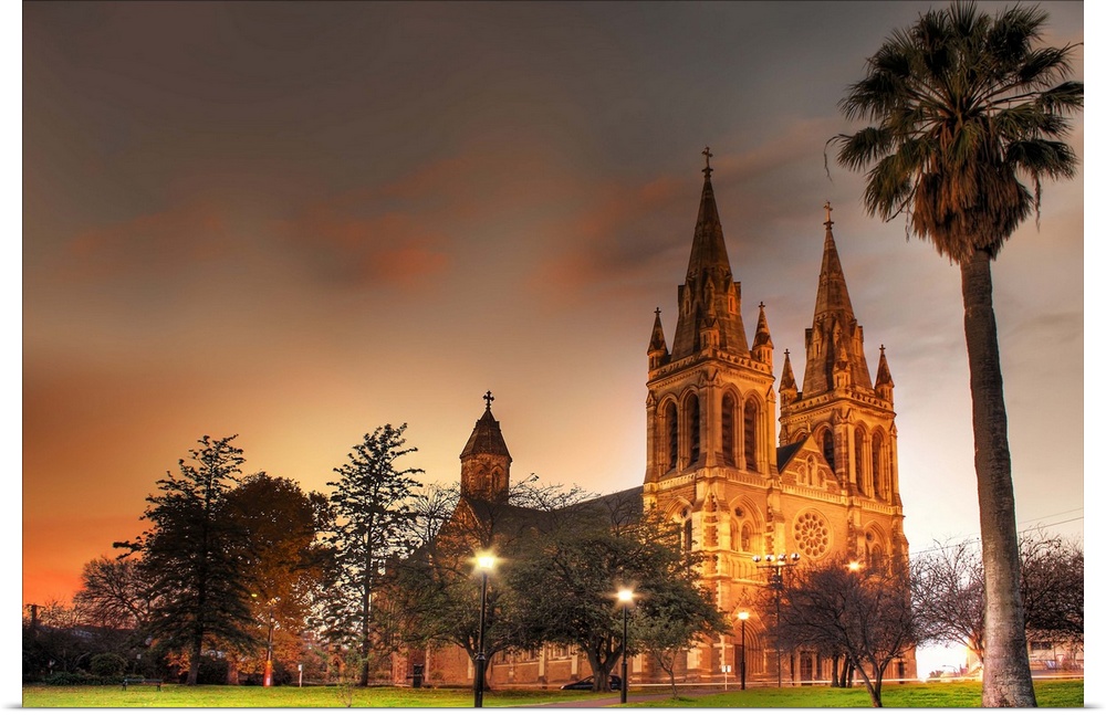 The Misty Sky of St Peter Cathedral in Adelaide, South Australia.