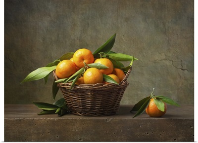 Still Life With Tangerines In A Basket