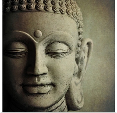 Stone Buddha head.