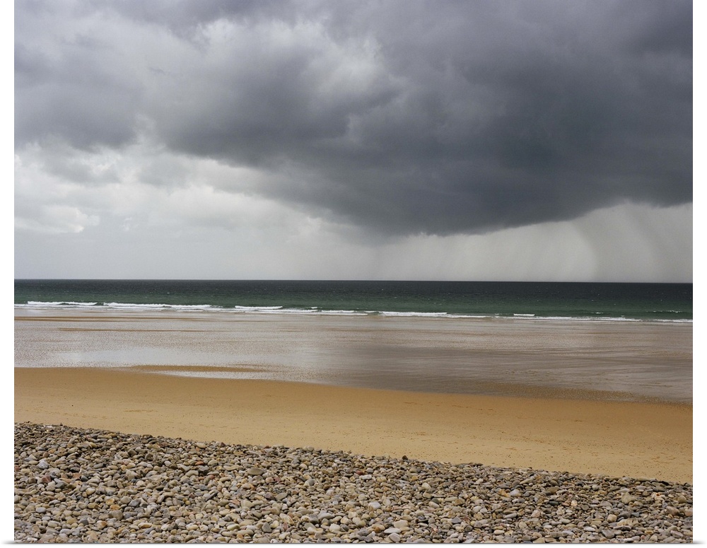 Storm and tide in Normandi sea.