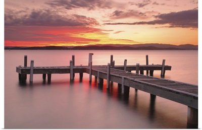 Sunset in Belmont, Lake Macquarie, central coast, NSW, Australia.