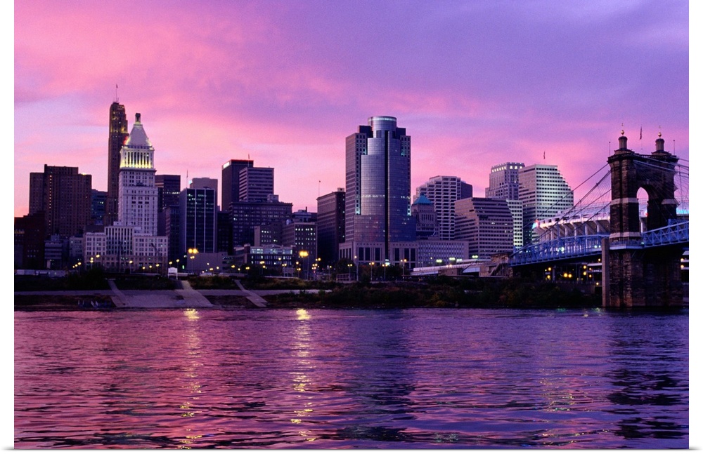 Sunset Over Cincinnati and the Ohio River
