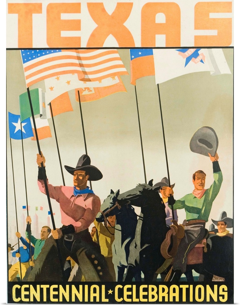 Texas Centennial Celebrations Poster By Florian