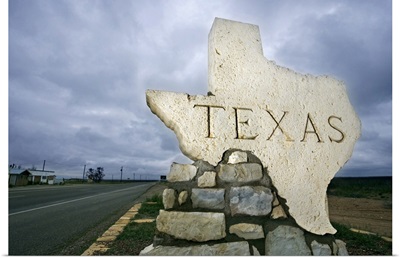 Texas sign at border