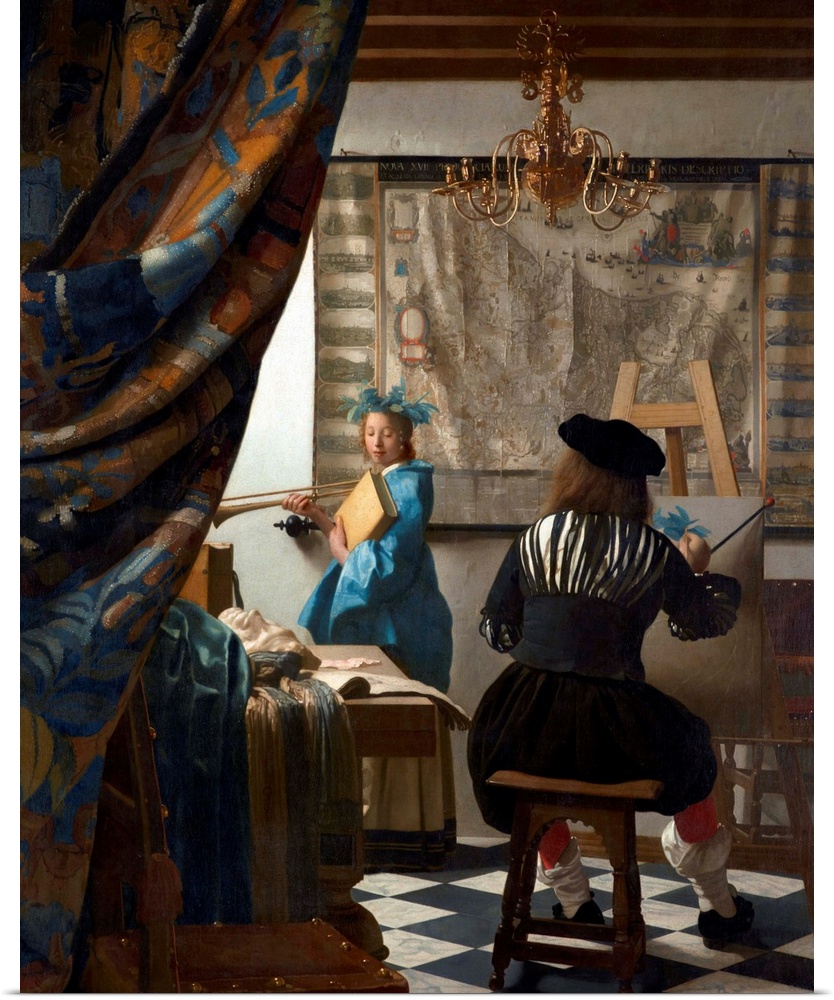 Jan Vermeer (Dutch, 1632-1675), The Art of Painting, 1666-68, oil on canvas, 120 x 100 cm (47.2 x 39.8 in), Kunsthistorisc...