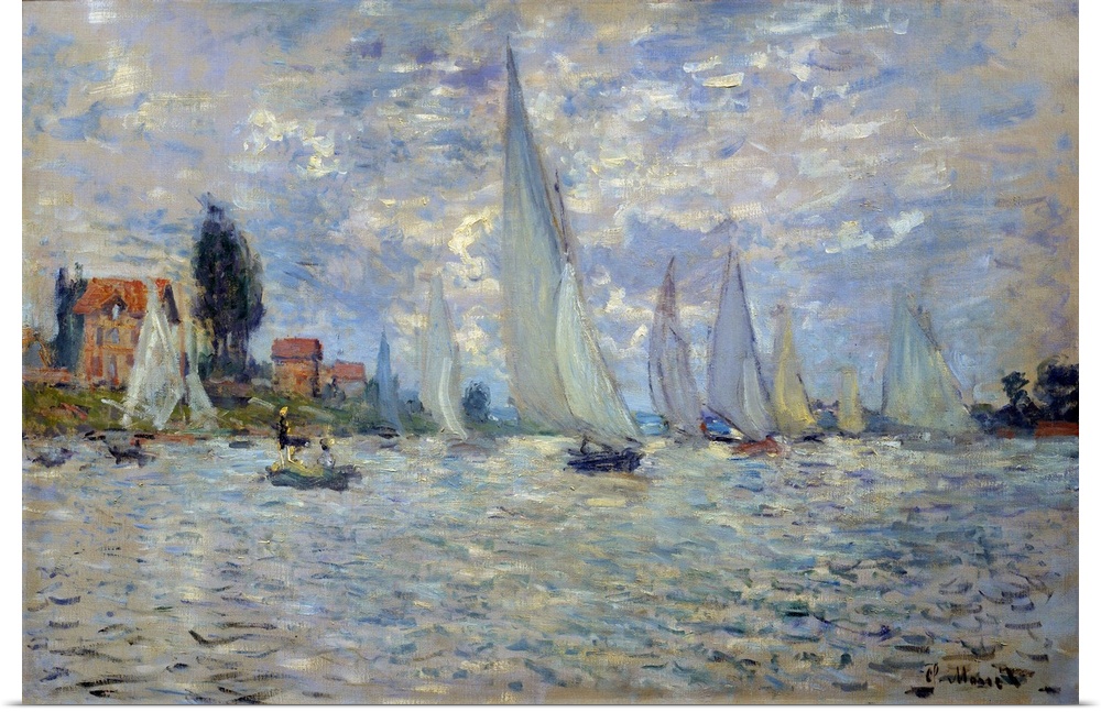 The boats or Regatta at Argenteuil. Painting by Claude Monet (1840-1926), circa 1874. Orsay Museum, Paris.