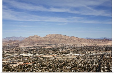 The City Of Las Vegas And Mountains In The Background, Nevada