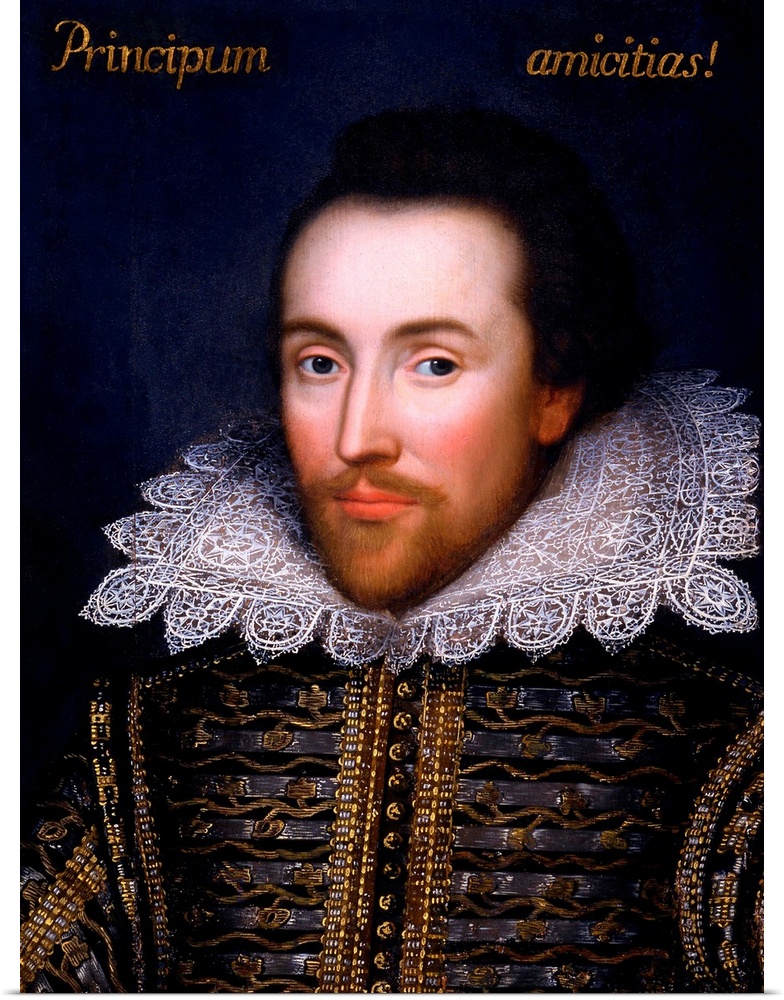 The Cobbe Portrait, thought to be the only portrait of William Shakespeare painted during his lifetime, circa 1612, oil on...