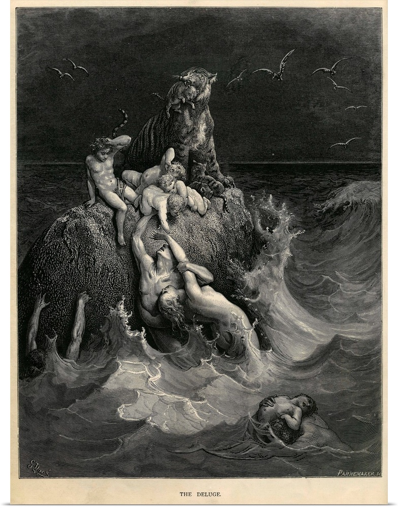 Frontispiece to Dore's Illustrated Bible. 1866, engraved by Adolphe Francois Pannemaker (1822-1900), private collection.