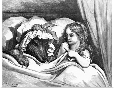 The Disguised Wolf in Bed from Little Red Riding Hood