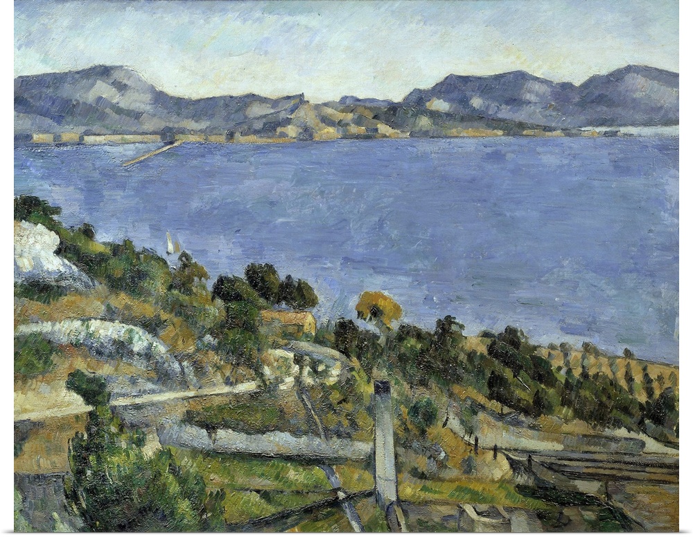 The Gulf of Marseille seen from L'Estaque. Painting by Paul Cezanne (1839-1906), 1878. Orsay Museum, Paris.