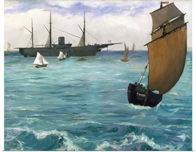 The 'Kearsarge' At Boulogne By Edouard Manet