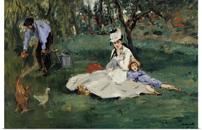 The Monet Family in the Garden by Edouard Manet