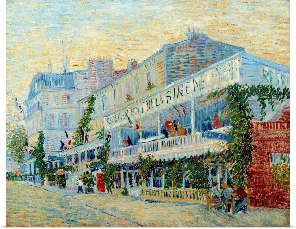 The Restaurant de la Sirene at Asnieres. Painting by Vincent van Gogh (1853-1890), 1887. 0,54 x 0,65 m. Orsay Museum, Paris