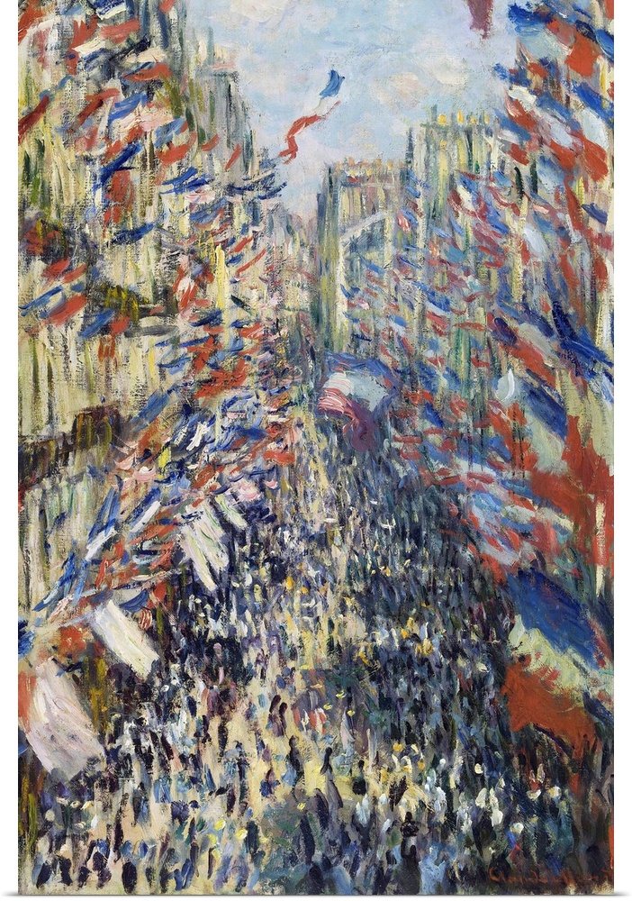 Claude Monet, The Rue Montorgueil in Paris, Celebration of June 30, 1878, 1878, oil on canvas, 81 x 50 cm (31.9 x 19.7 in)...