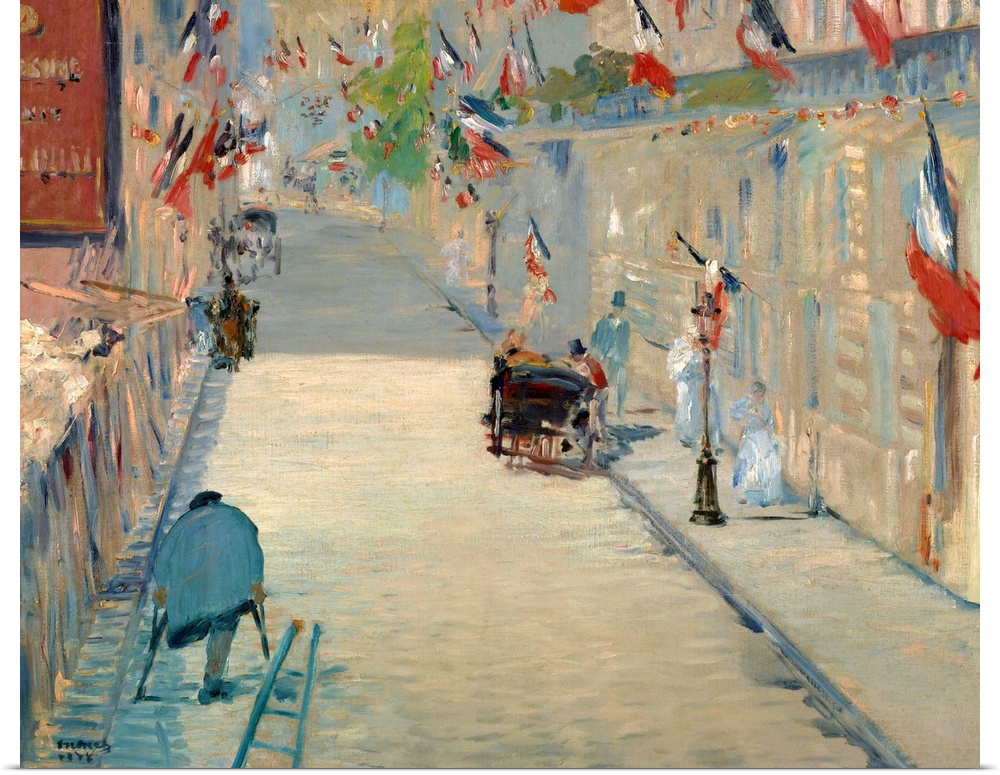 Edouard Manet (French, 1832-1883), The Rue Mosnier with Flags, 1878, oil on canvas, 65.4 x 80 cm (25.7 x 31.5 in, The J. P...