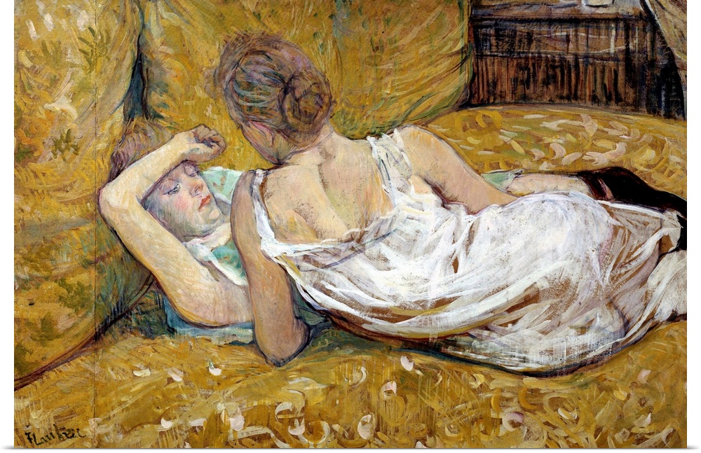 The two friends. Painting by Henri de Toulouse Lautrec (1864-1901), 1895. Private collection