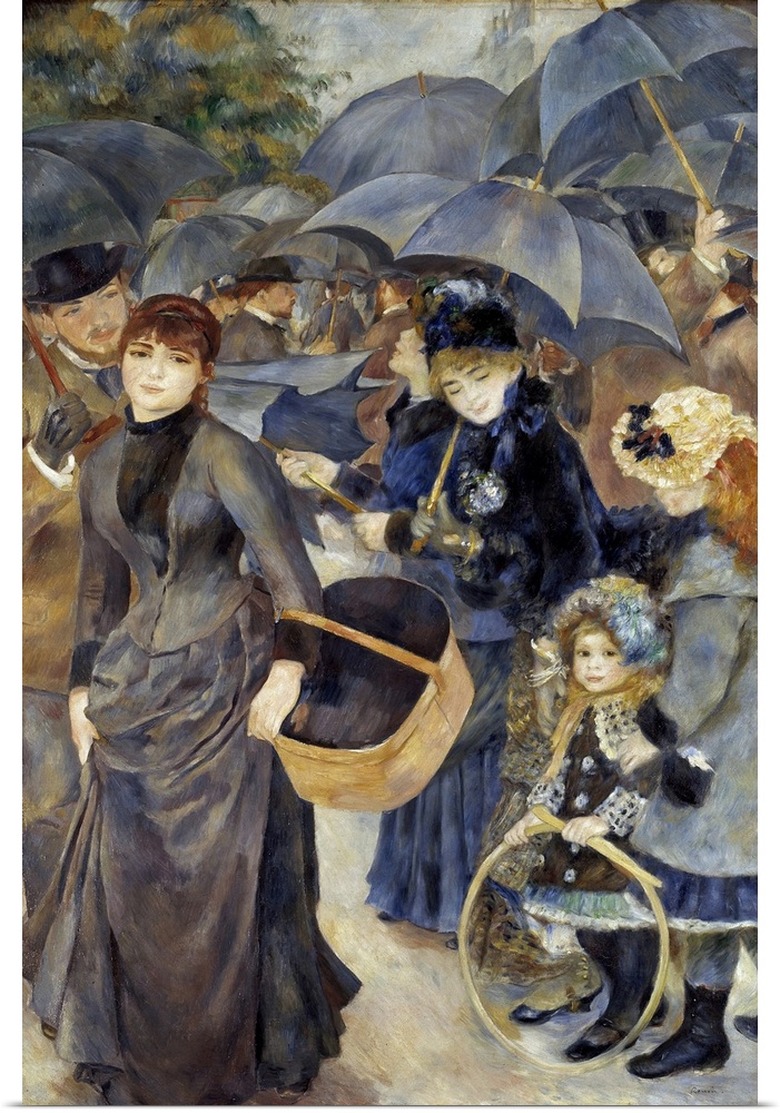 The umbrellas. Painting by Pierre-Auguste Renoir (1841-1919). 1881-1886. National Gallery, London.