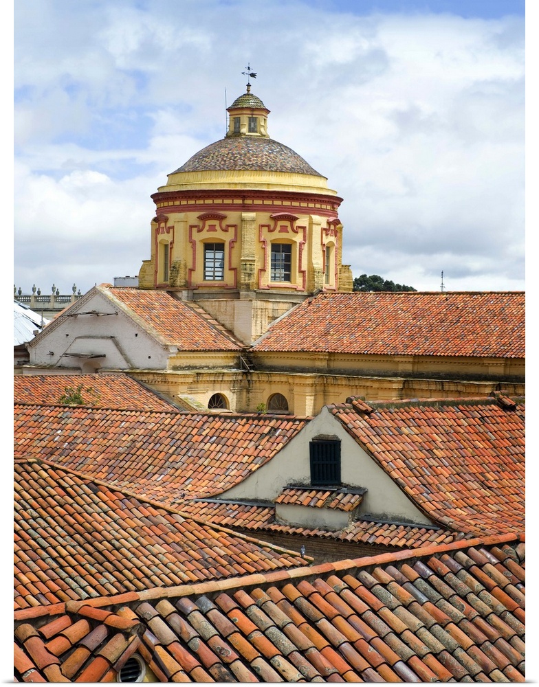 Tile rooftops in Bogota, Colombia