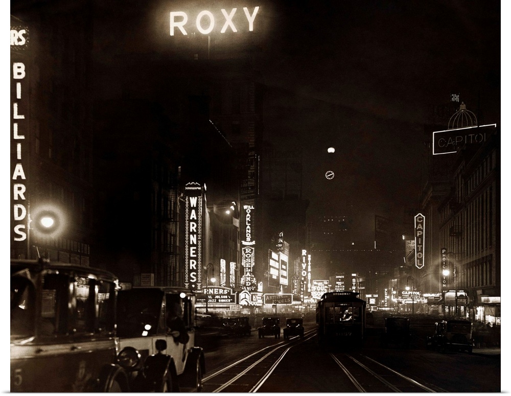 Times Square At Night, Circa The 1920's