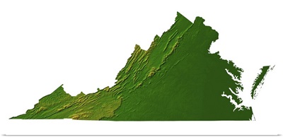 Topographic map of Virginia