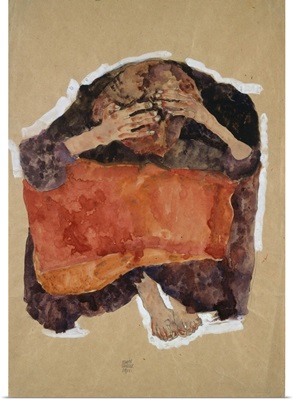 Troubled Woman By Egon Schiele