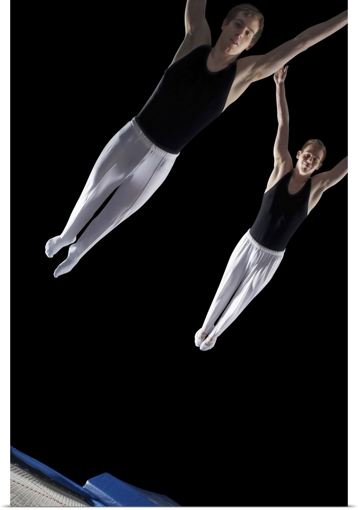 Two male gymnasts