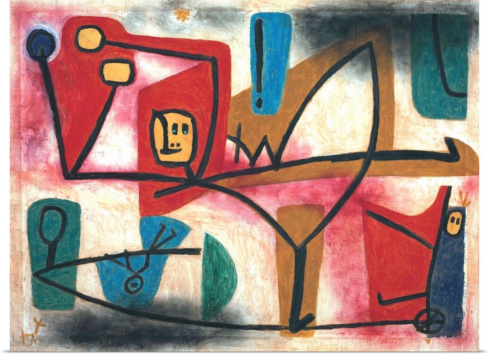 Paul Klee (Swiss, 1879-1940), Uebermut (Arrogance), 1939, oil on paper with jute, 101 x 130 cm, Zentrum Paul Klee, Bern.