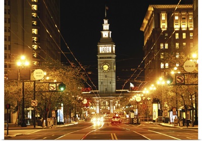USA, California, San Francisco, Market Street, night