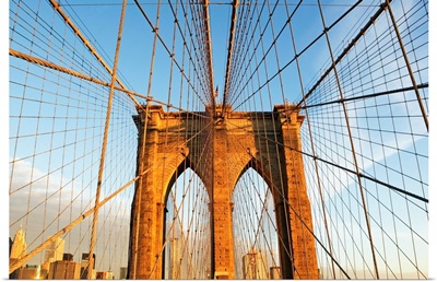USA, New York State, New York City, Span of Brooklyn Bridge