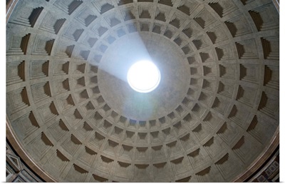 View from inside the Pantheon up to the cupola.