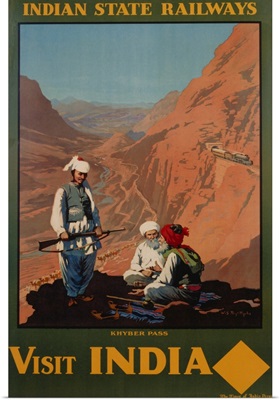 Visit India - Indian State Railways, Khyber Pass Poster By Bylityllis