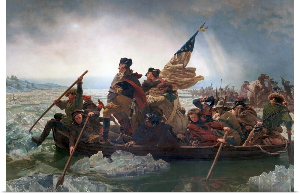 Emanuel Leutze (American, 1816-1868), Washington Crossing the Delaware, 1851, oil on canvas, 149 x 255 (378.5 x 647.7 cm),...