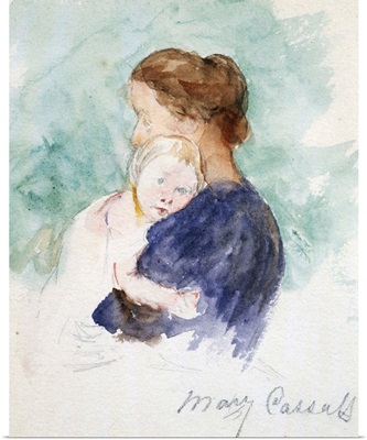 Watercolor Of Mother And Child By Mary Cassatt