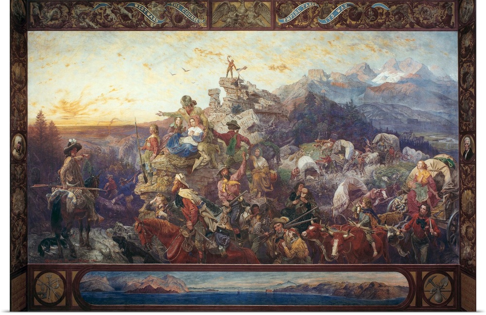 1861, mural, 33 1/4 x 43 3/8. Located behind the western staircase of the House of Representatives chamber in the United S...