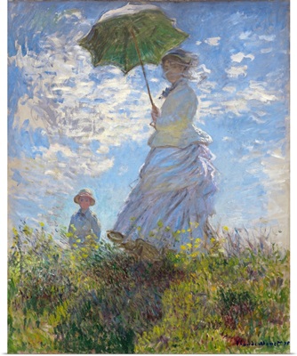 Woman With A Parasol - Madame Monet And Her Son