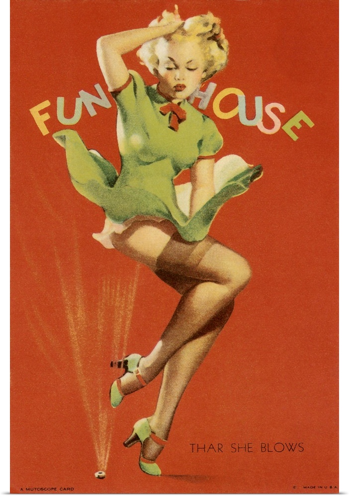 Thar She Blows mutoscope card illustration from circa 1948.