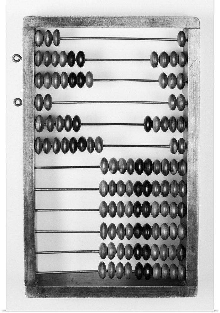 An antique wooden abacus.