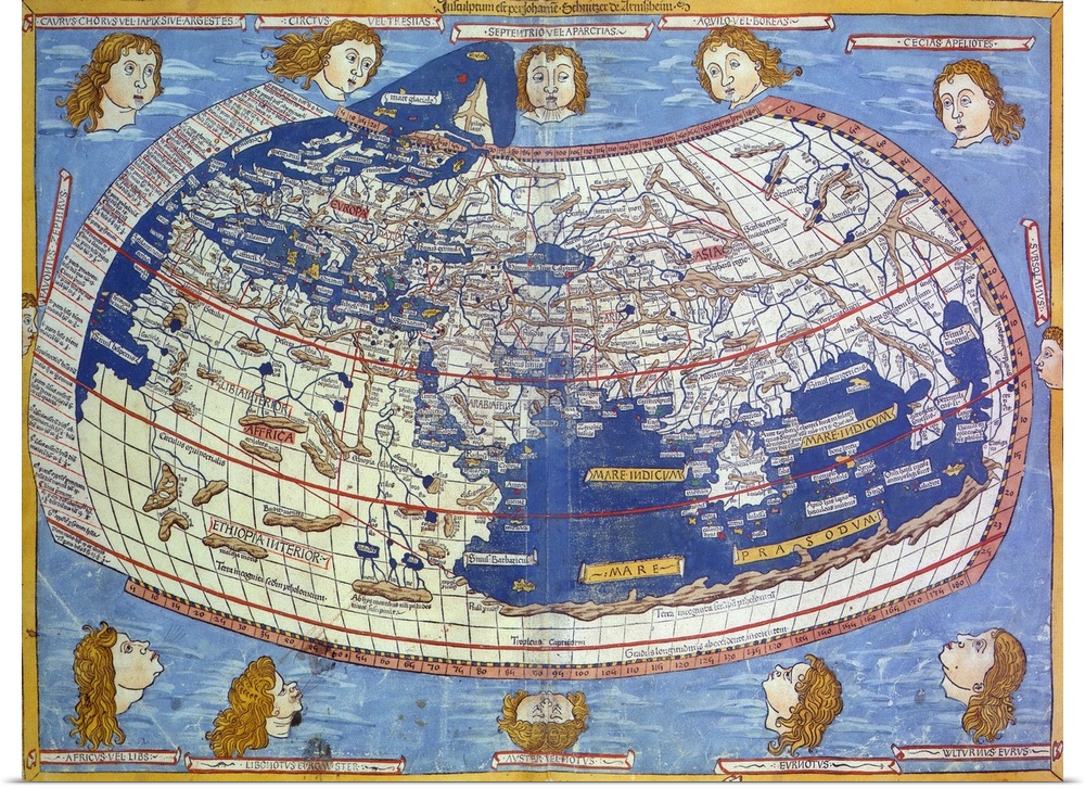 Published in 1482 by the German cartographer Nicolaus Germanus as part of his Cosmographia. This was the first atlas to be...
