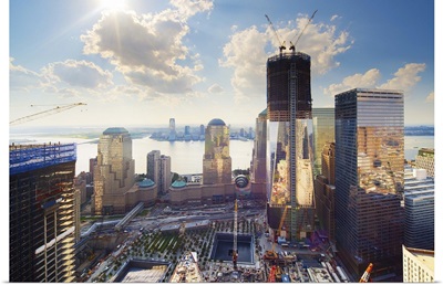 World Trade Center and New York Skyline