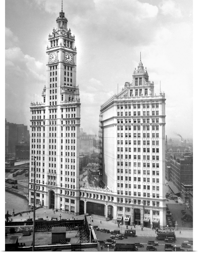 Wrigley Building On Michigan Avenue In Chicago, Ca. 1928