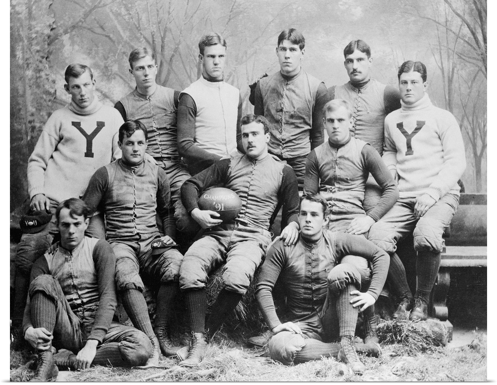Yale football team of he 1890's in typical pose.